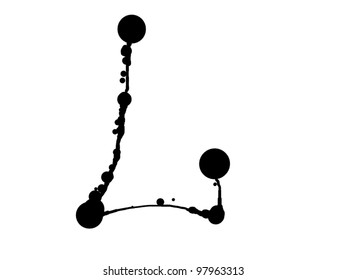 symbol L - Hand drawn vector abc