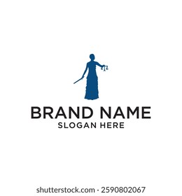 Symbol of the law logo and business card design. Logo can be used for law firm, law office. Premium Vector
