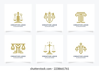 Symbol of the Law of Premium Justice. Law Firm, Law Offices, Attorney services, Luxury logo design