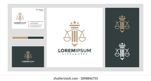 Symbol lawyer attorney advocate template linear style