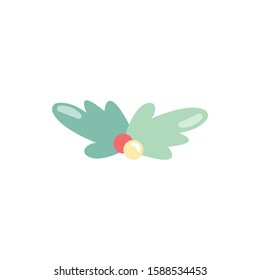 symbol leaf christmas icon vector