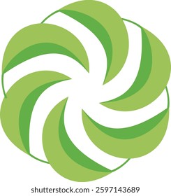 Symbol of leaf drawn in color