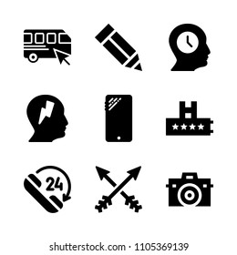 symbol, learn, cocktail and left icons in Web vector set. Graphics for web and design