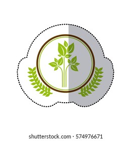 symbol leaves conservancy icon image, vector illustration