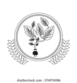 symbol leaves conservancy icon image, vector illustration
