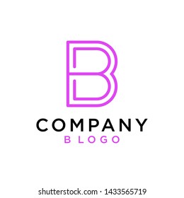 The symbol letter B with a simple and clean logo
