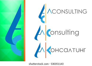  symbol of letter A and  symbol of letter C. logo vector consulting 