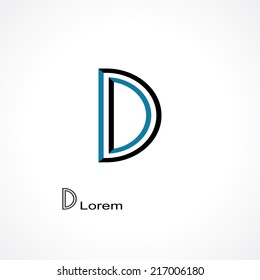 symbol of letter d. template logo design. vector eps 8