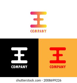 The symbol of the letter E for the company