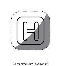symbol letter H icon, vector illustraction design