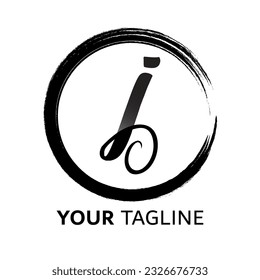Symbol i letter logo on white background, can be used for art companies, sports, etc
