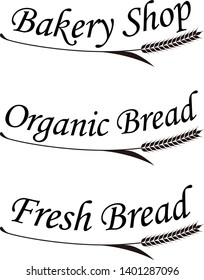 Symbol of letter on wheat and bread