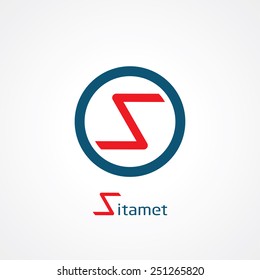 symbol of letter s in circle. logo design element