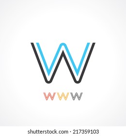 symbol of letter w. template logo design. vector eps 8