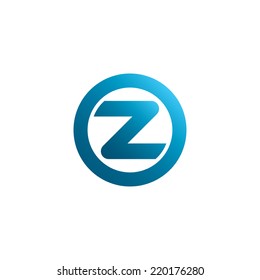 symbol of letter z in circle. template logo design. vector eps8