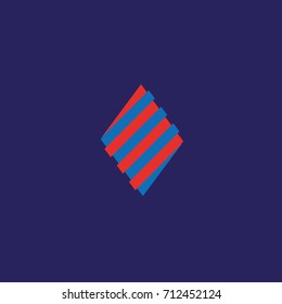 Symbol letters diamond card game lines