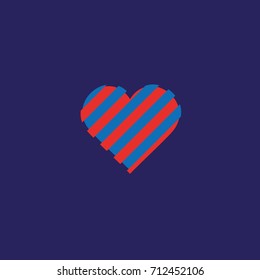 Symbol letters heart card game lines
