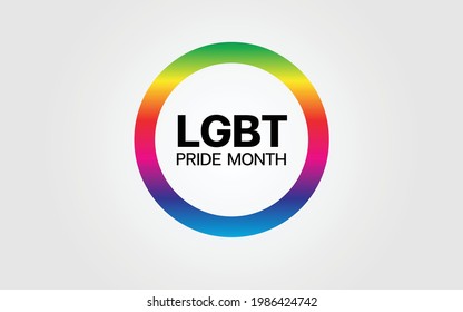 Symbol Lgbt Circle Pride Month Vector 
