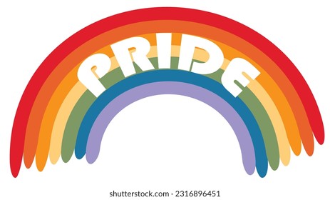 The symbol of the LGBTQ community is a rainbow with the inscription pride.