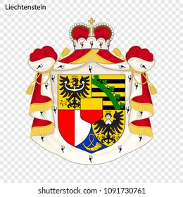 Symbol of Liechtenstein. National emblem