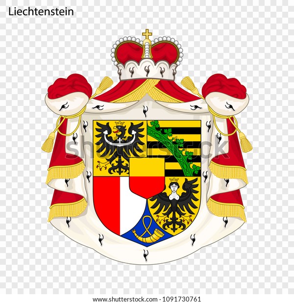 Symbol of Liechtenstein. National emblem