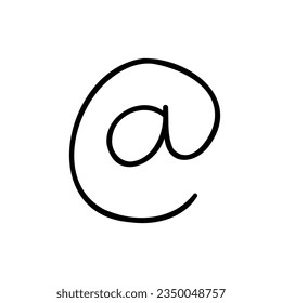 Símbolo Al tipo de letra claro en el estilo de doodle dibujado a mano aislado en el fondo blanco. Para presentación, logotipo, marca, tipo de letra, educación.