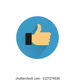 Symbol like. Finger icon vector illustration. Flat hand like Icon.)
