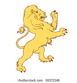 Symbol of a lion. Vector illustration