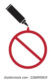 Symbol of a liquid solution to stop or glue and fix things or medicine to close open wounds. Editable Clip Art.