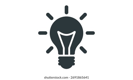 Símbolo de uma lâmpada luminosa representando ideias criatividade de inovação e vetor de inspiração