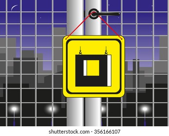 Symbol. Load reinforced concrete slab. Vector icon.