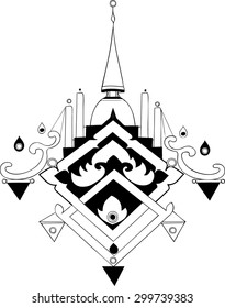 The symbol of local culture design Vector illustration of icon art.
Patterns that reflect the Thai.