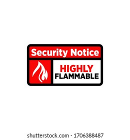 Symbol and logo about warning of highly flammable material template design