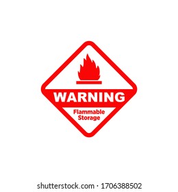 Symbol and logo about warning of highly flammable material template design