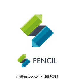 Symbol, logo, arrows, direction, pencil, colored