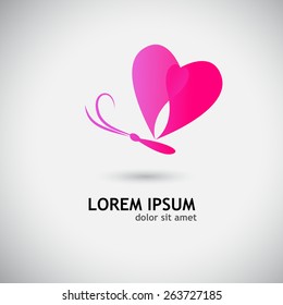 Symbol logo butterfly. Vector