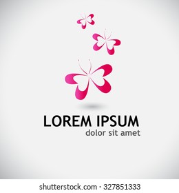Symbol logo butterflys. Vector