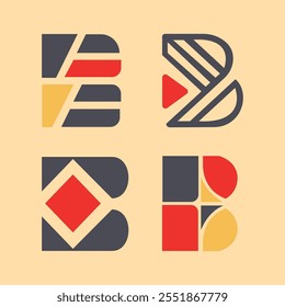 Symbol logo design of a letter b brand