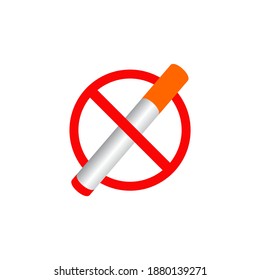 Symbol-Logo-Design-Vorlage für Nichtraucherbereich