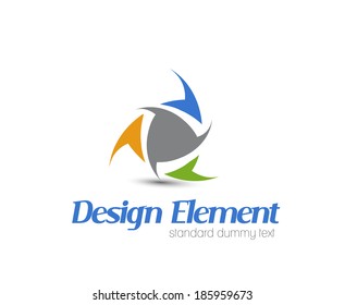 Symbol of logo element, isolated vector design 