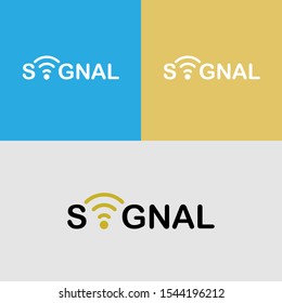 symbol logo mode. signal icon inside font. design grapich