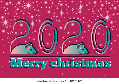 Symbol logo for the new year. Happy 2020 year. 2020 logo for the christmas