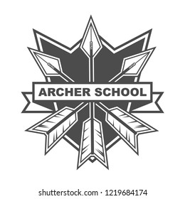 Symbol or Logo Template Design with Archery Theme