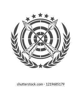 Symbol or Logo Template Design with Archery Theme