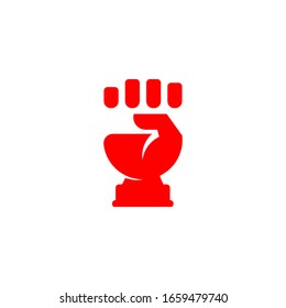 symbol logo vector of hand palm simple geometric design