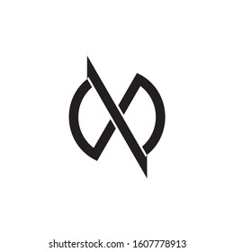 symbol logo vector of letter ox slice arrow geometric design