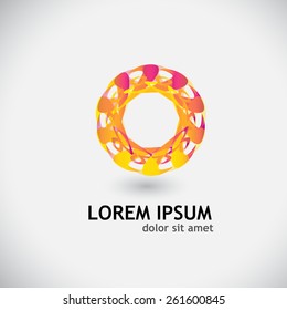 Symbol logo wheel ring. Vector