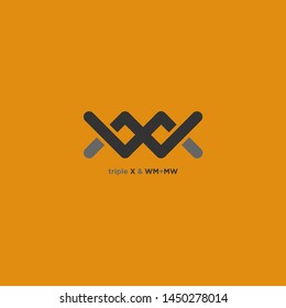 Symbol Logo Xxx+mw+wm Illustration Design