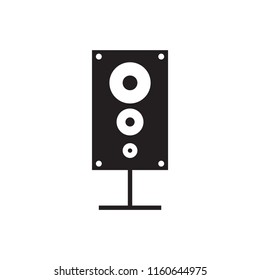 A symbol of loudspeaker on a white background.