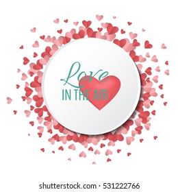 Symbol of love background, greeting card, Flat design Happy Valentines. can be add text. vector illustration